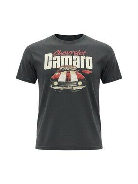 GM Chevrolet Camaro Mens Black Short Sleeve Crew Neck Graphic T-Shirt L